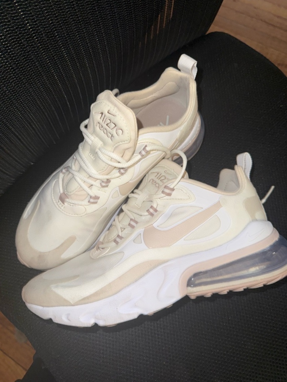 Nike Air Max 270 React Cream/Beige Sneakers - Picture 15 of 16